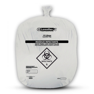 SACO INFECTANTE BRANCO LORENFLEX 15L C/ 100UN